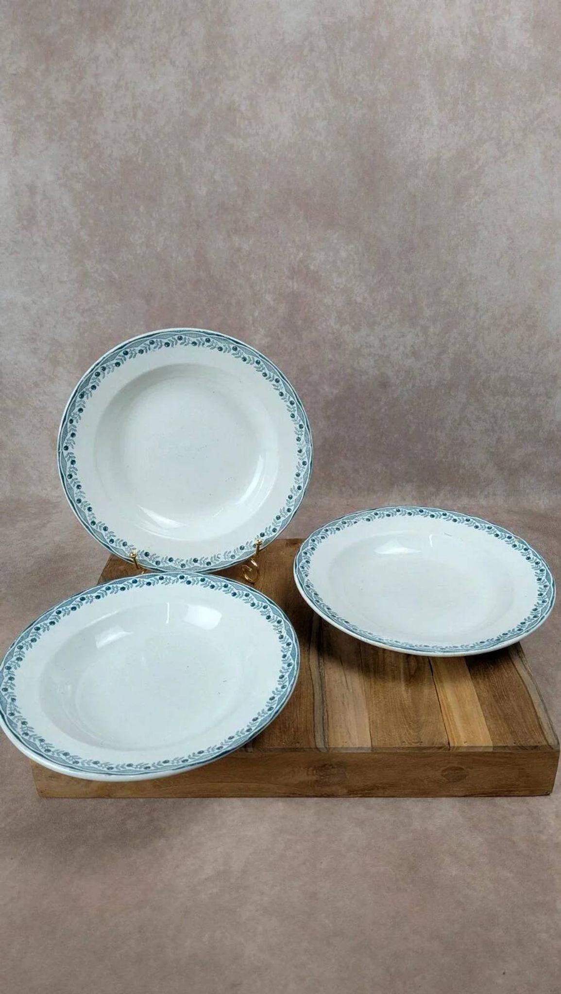 Set of 3 deep plates Orléans Sarreguemines & Digoin
