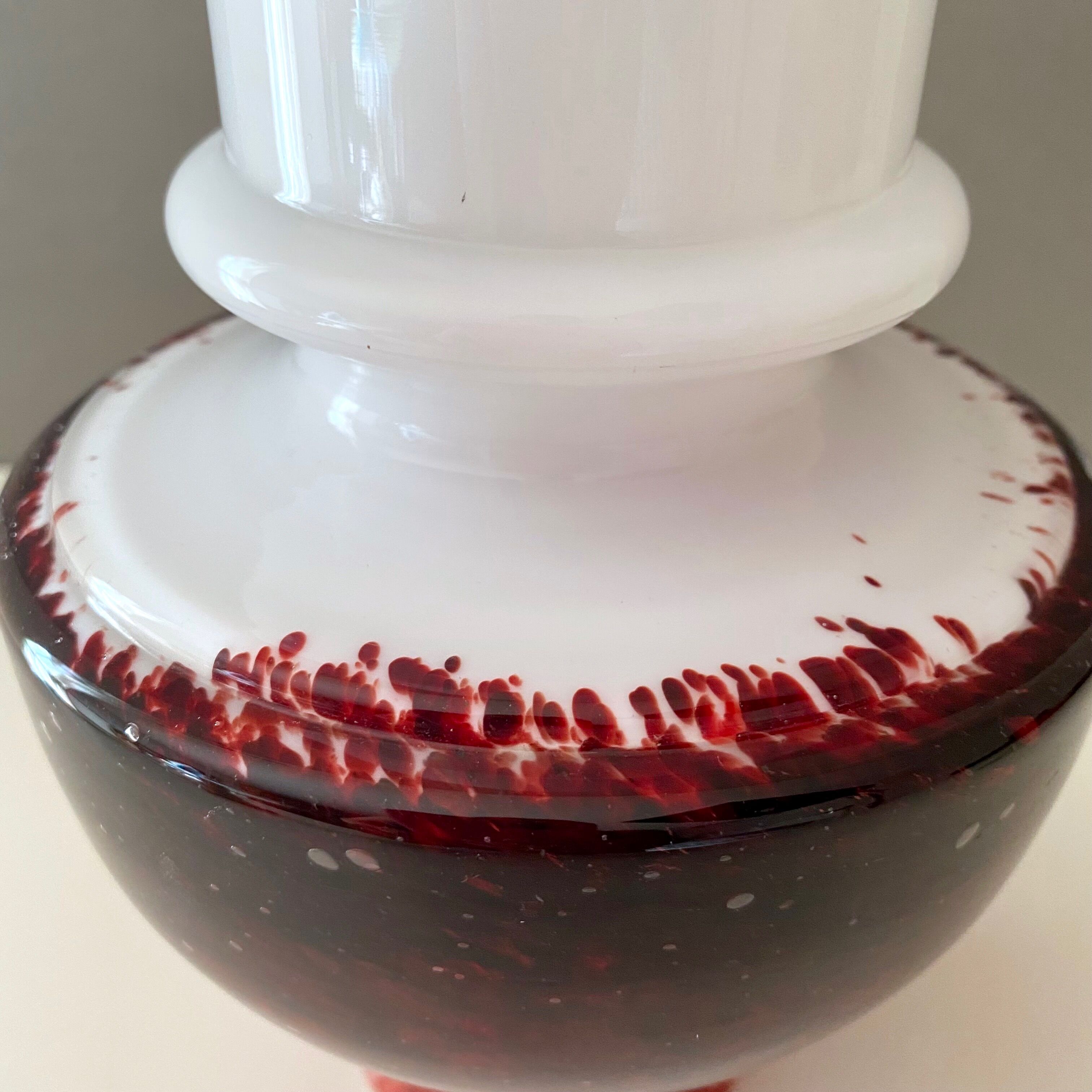 Mushroom lamp by Limburg Glashütte