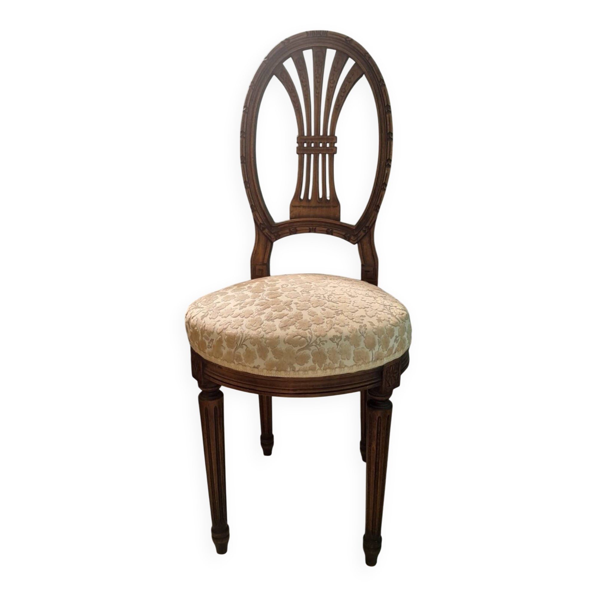 Paire de chaises Louis XVI “jeune fille” à palmettes – Maison Liberprey