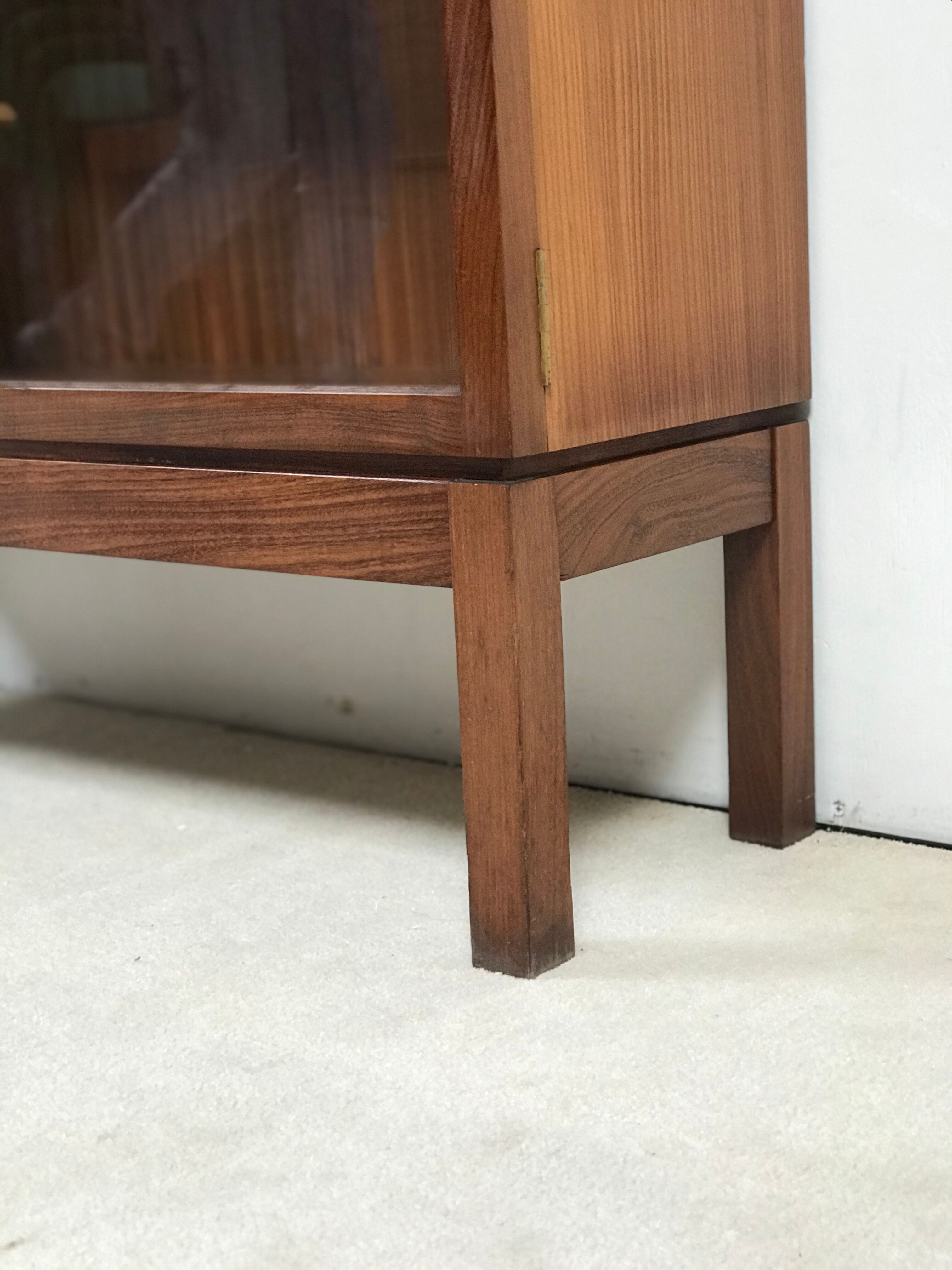 Mid-century teak and glazed display cabinet by J Nissenbaum & Son Ltd., 1970s