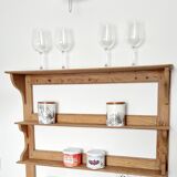 Old wall or standing shelf in solid pine