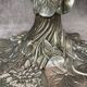 Art Nouveau style lamp, silver bronze