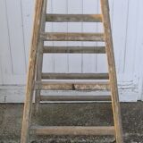Old wooden painter ladder