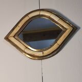 Brass and bone mirror