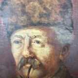 Portrait old man with pipe