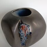 Max Idlas ceramic vase and colored concretions