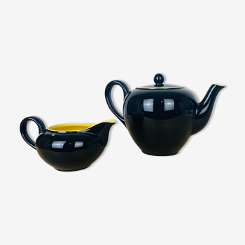Teapot and milk jug Biarritz by Villeroy & Boch vintage ceramics