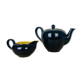 Teapot and milk jug Biarritz by Villeroy & Boch vintage ceramics