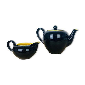 Théière et pot à lait Biarritz de Villeroy & Boch céramique vintage