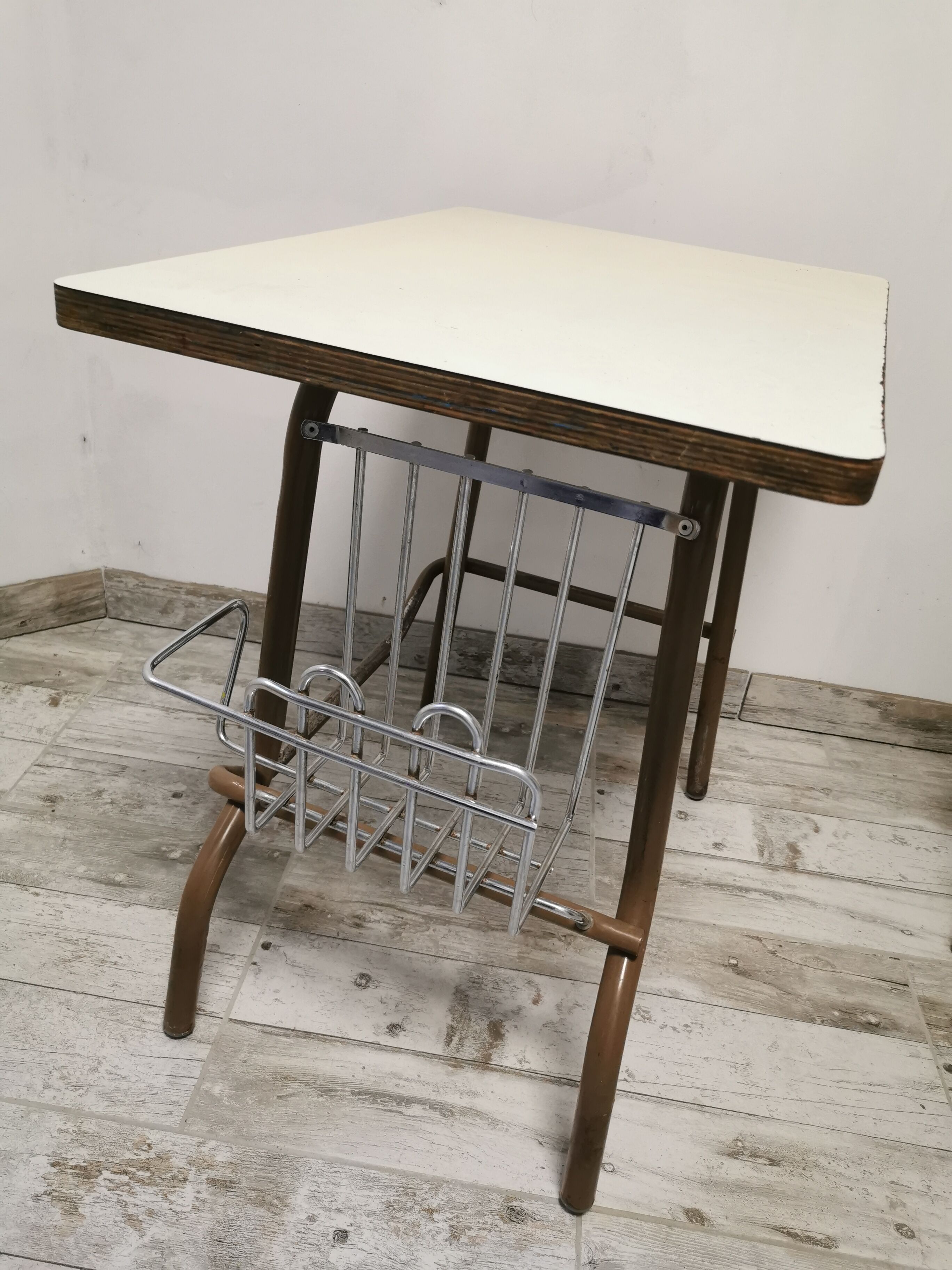 Vintage school desk and chair set, from Spain