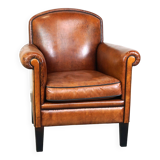 Vintage sheep leather armchair/design armchair with a beautiful look