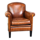 Vintage sheep leather armchair/design armchair with a beautiful look