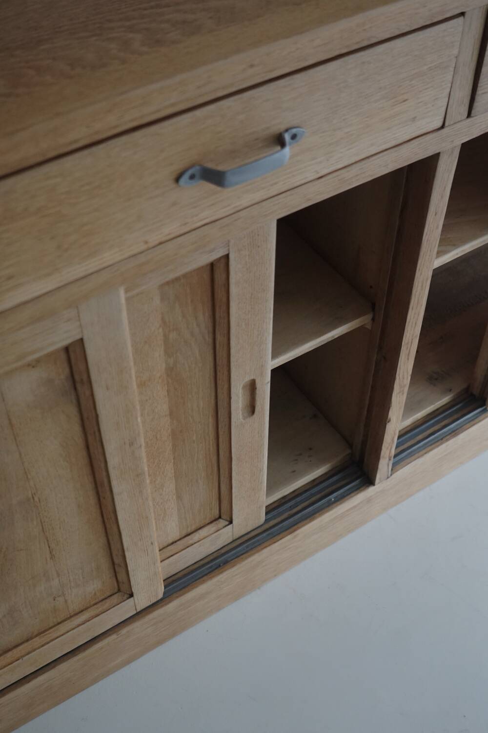 Old large pharmacy cabinet - profession / solid oak