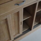 Old large pharmacy cabinet - profession / solid oak