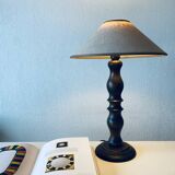 Turned wooden chalet lamp