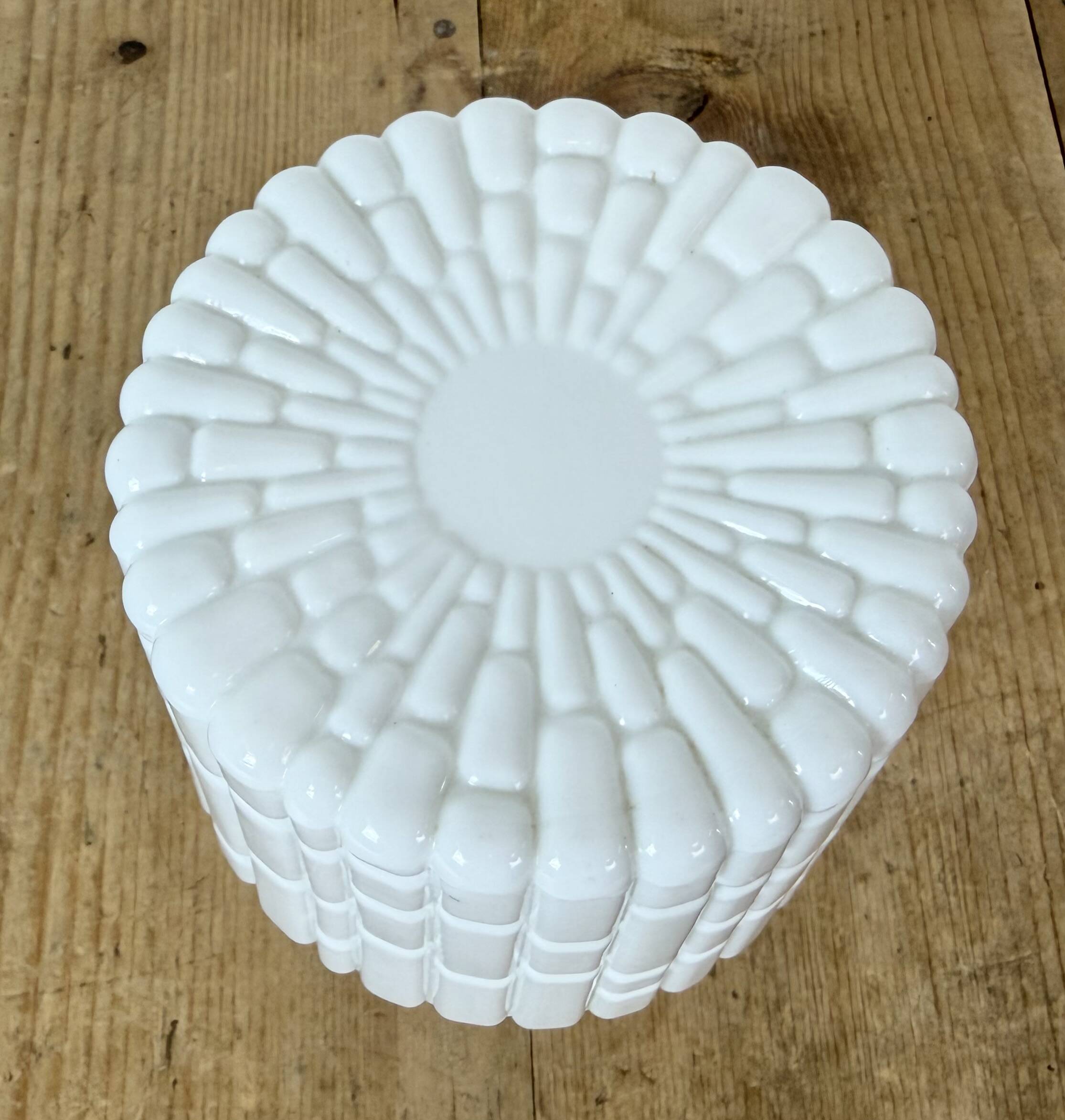 Vintage White Porcelain Ceiling Light, 1970s