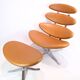 Corona Lounge Chair With Stool Model EJ 5 Made In Walnut Elegance Leather By Poul M. Volther