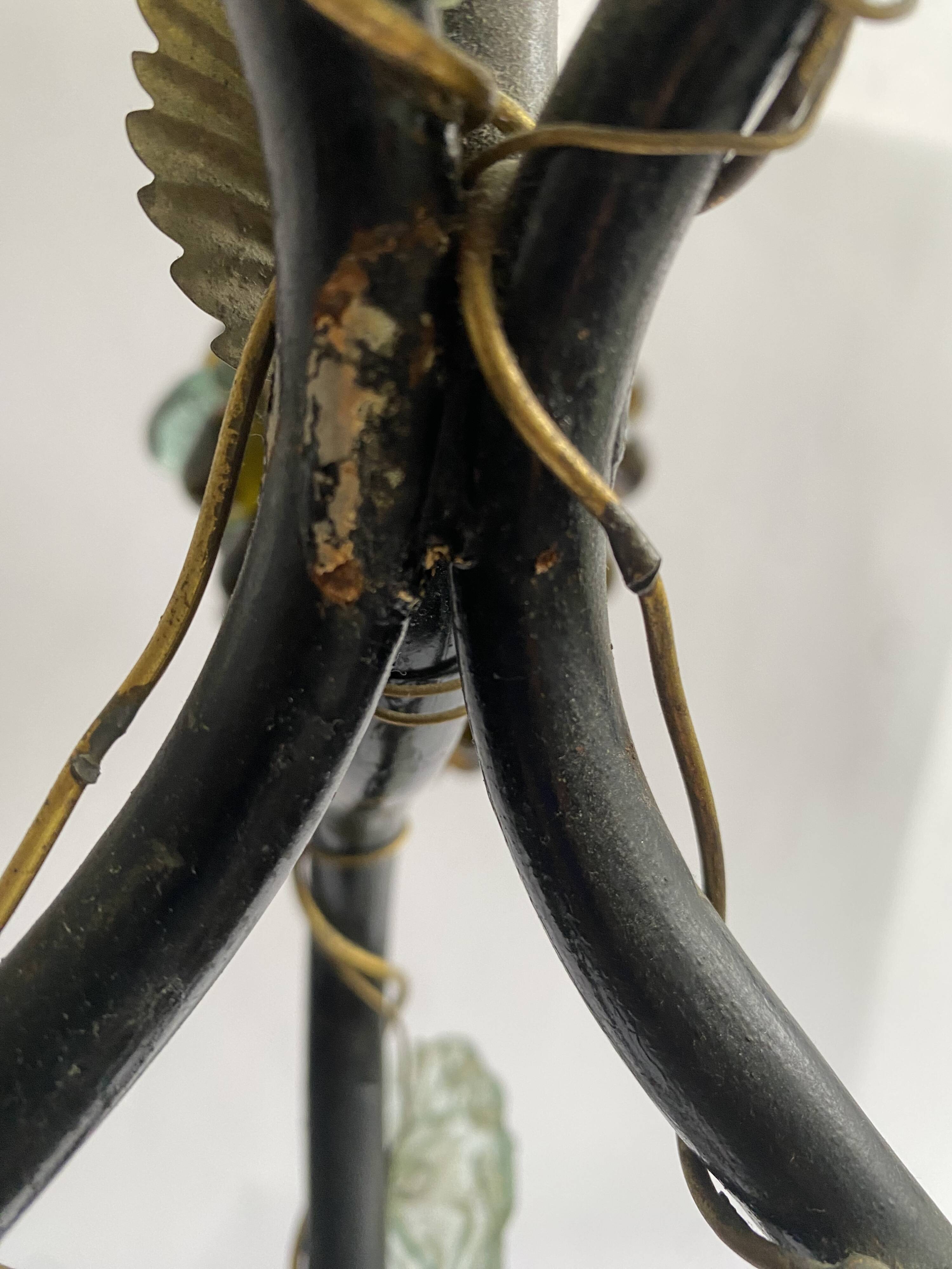 Large grape cluster lamp, Murano glass, 1950.