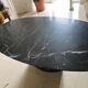 Table à manger en marbre nero marquina 1970 vintage italie