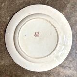 Longwy round dish in brown ironstone, "Andalous" service