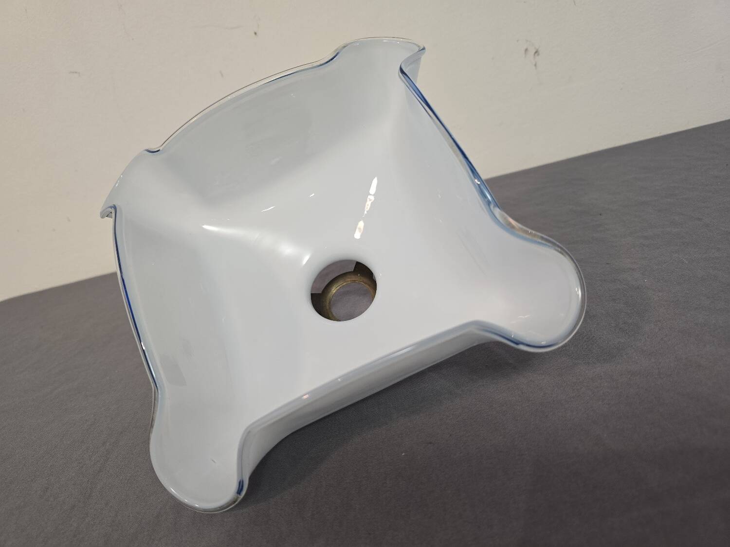 Blue opaline pendant light