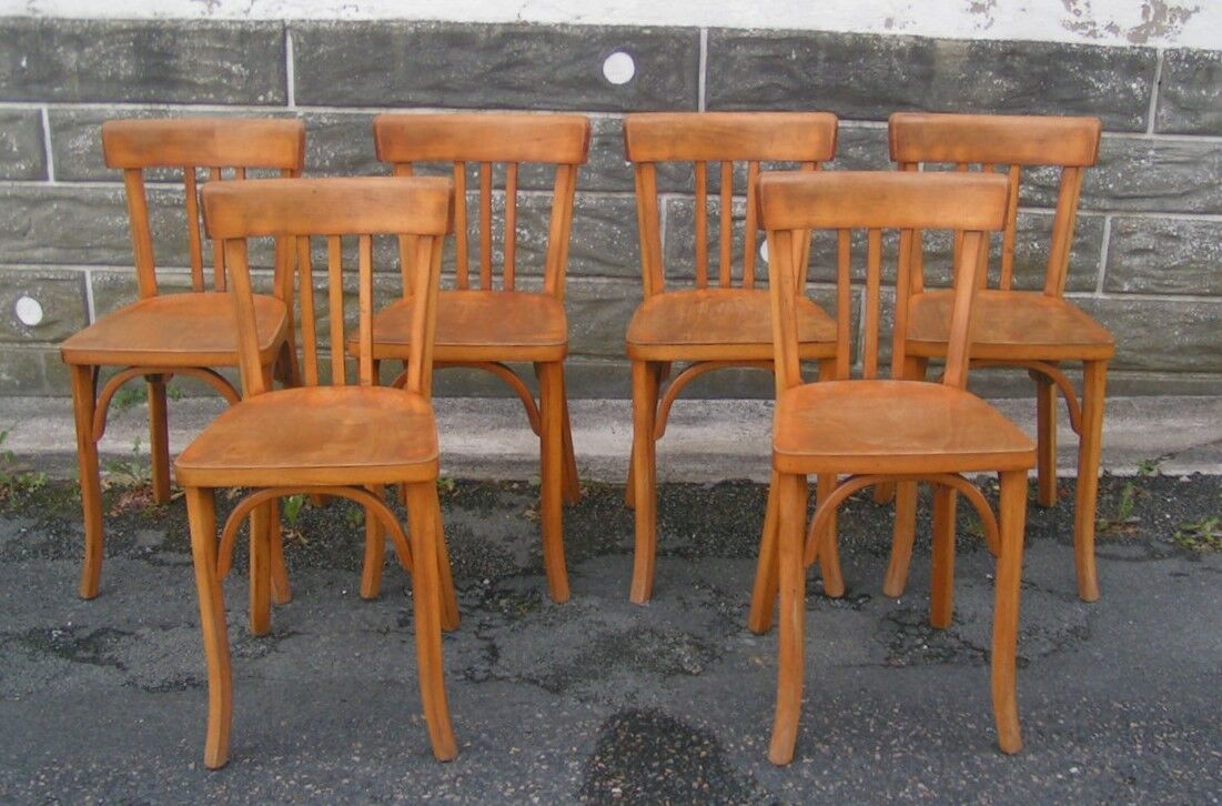 Set of 6 Baumann bistro chairs