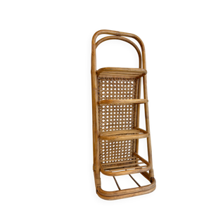 Étagère vintage en - cannage rotin
