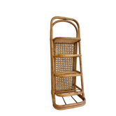 Vintage rattan and cane shelf – 1970s