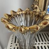 Vase ancien en cristal et doré à l'or fin