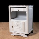 Black marble bedside