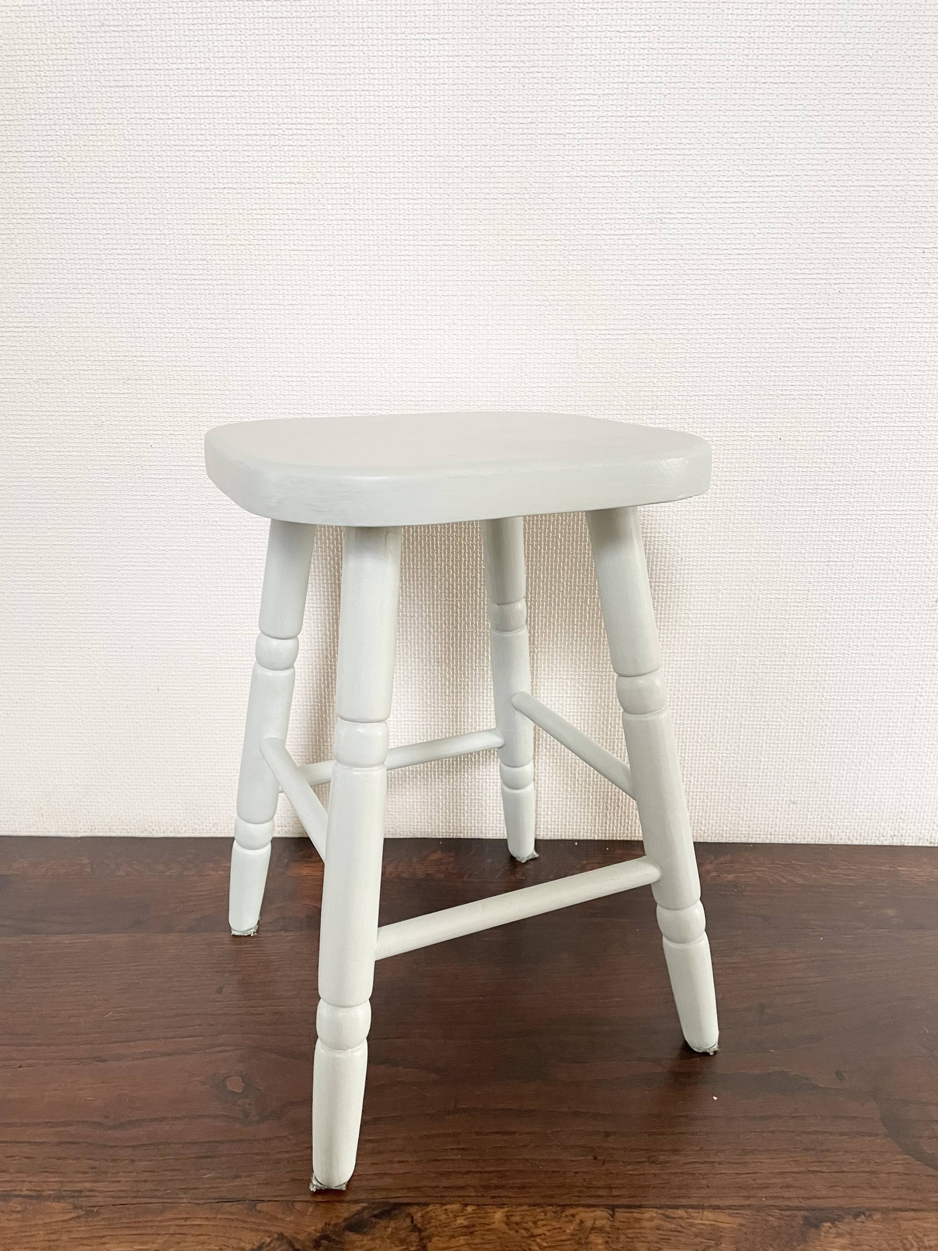 Celadon green pine stool