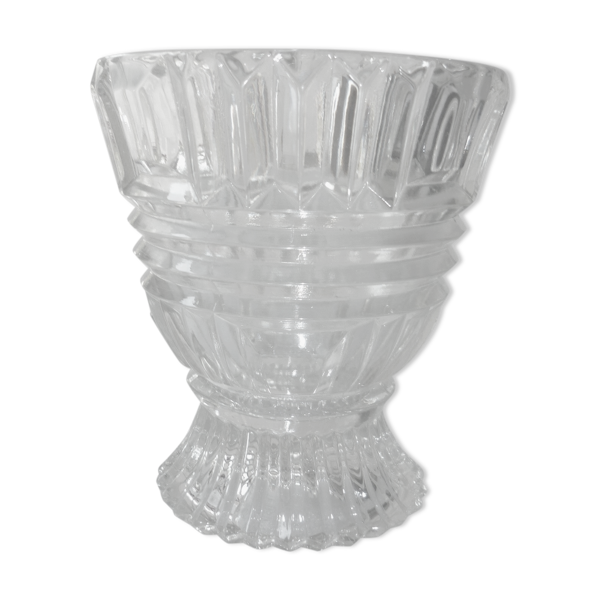 Vase en verre moulé art-déco ancien — Beyit