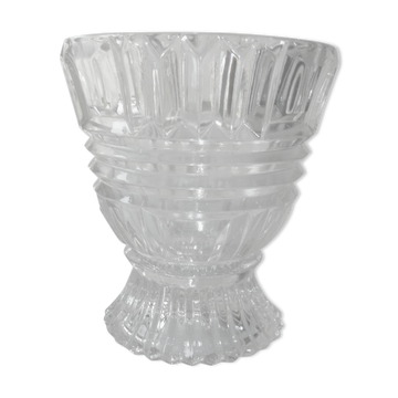 Ancient art-deco molded glass vase