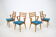 1960s Set of Four Oak Dining Chairs, Czechoslovakia