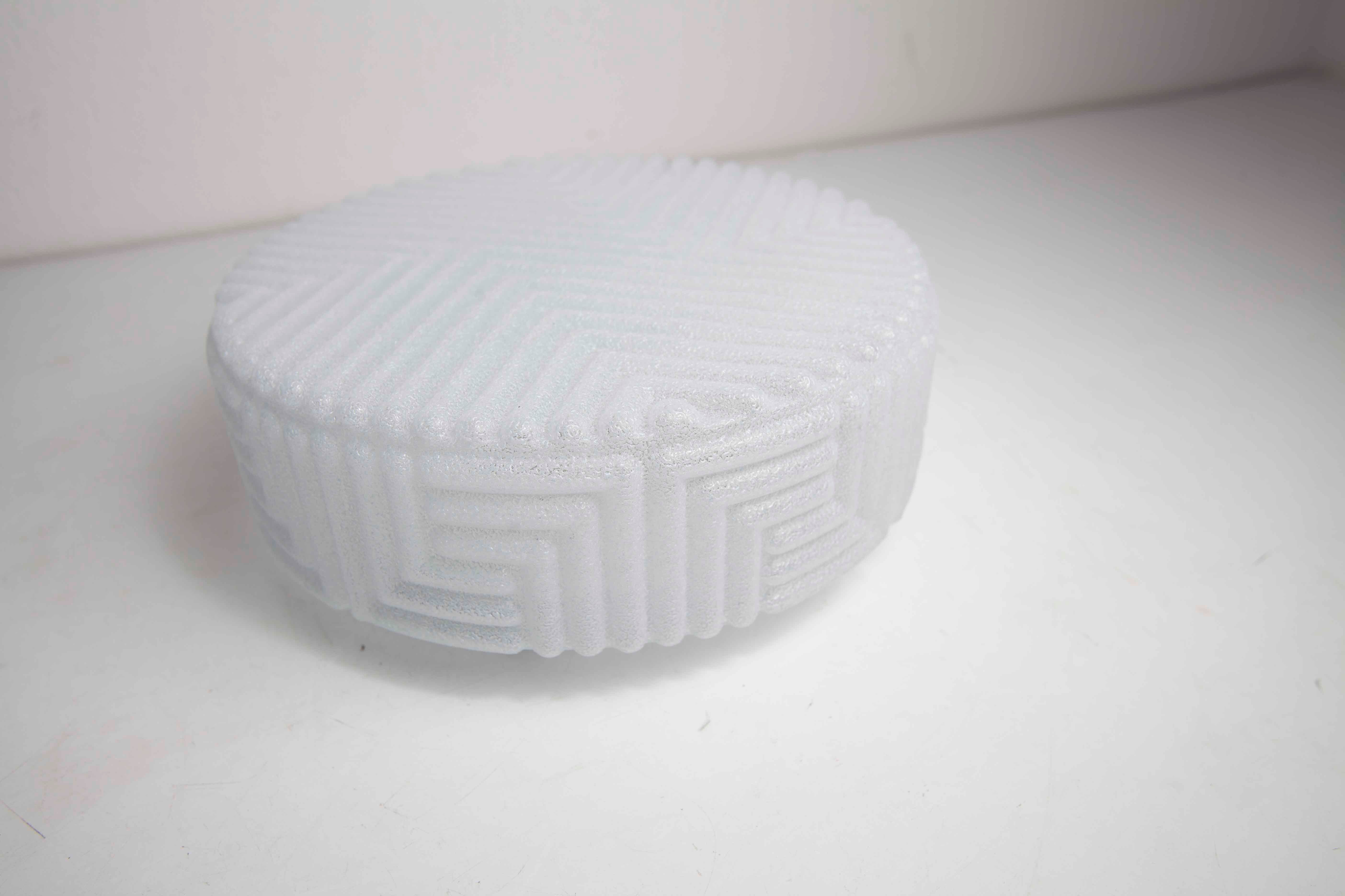 Atypical 1970 round glass ceiling