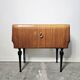 80s Italian Nightstand with Glass top