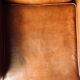 Fauteuil Club vintage en cuir « cognac »
