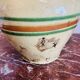 Old Savoyard pottery, decorated with orange and green edging