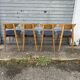 (Lot) 4 Baumann Fontania chairs 1960 (Fully restored)