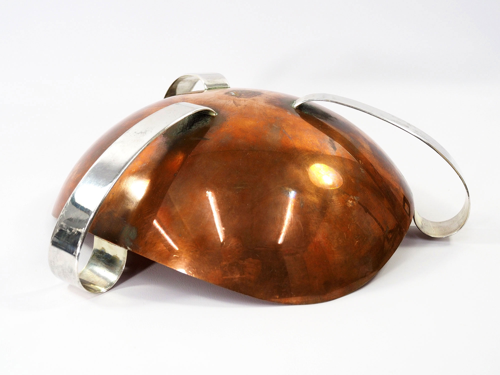 Mid-Century Copper & Silver Decorative Centerpiece