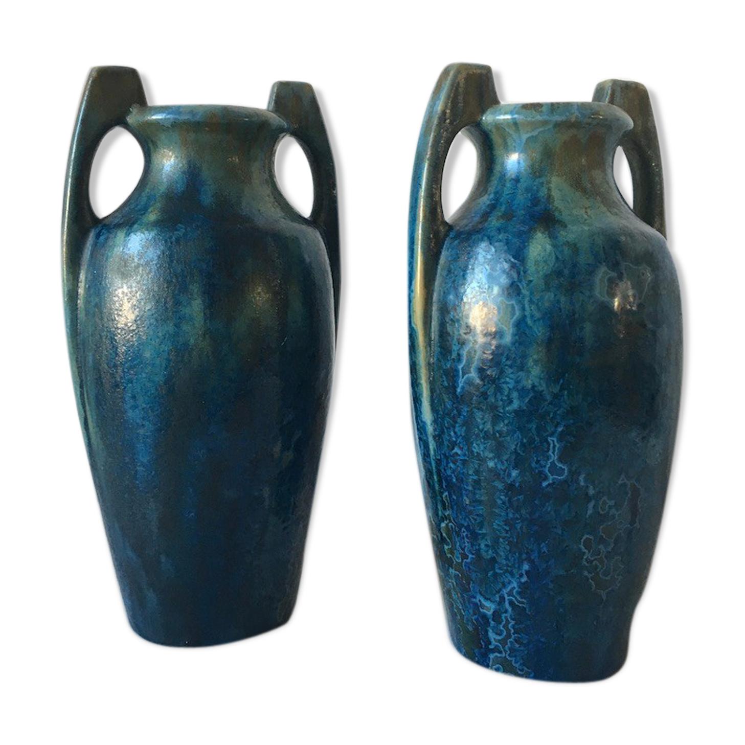 Paire de vases Pierrefonds Art Déco