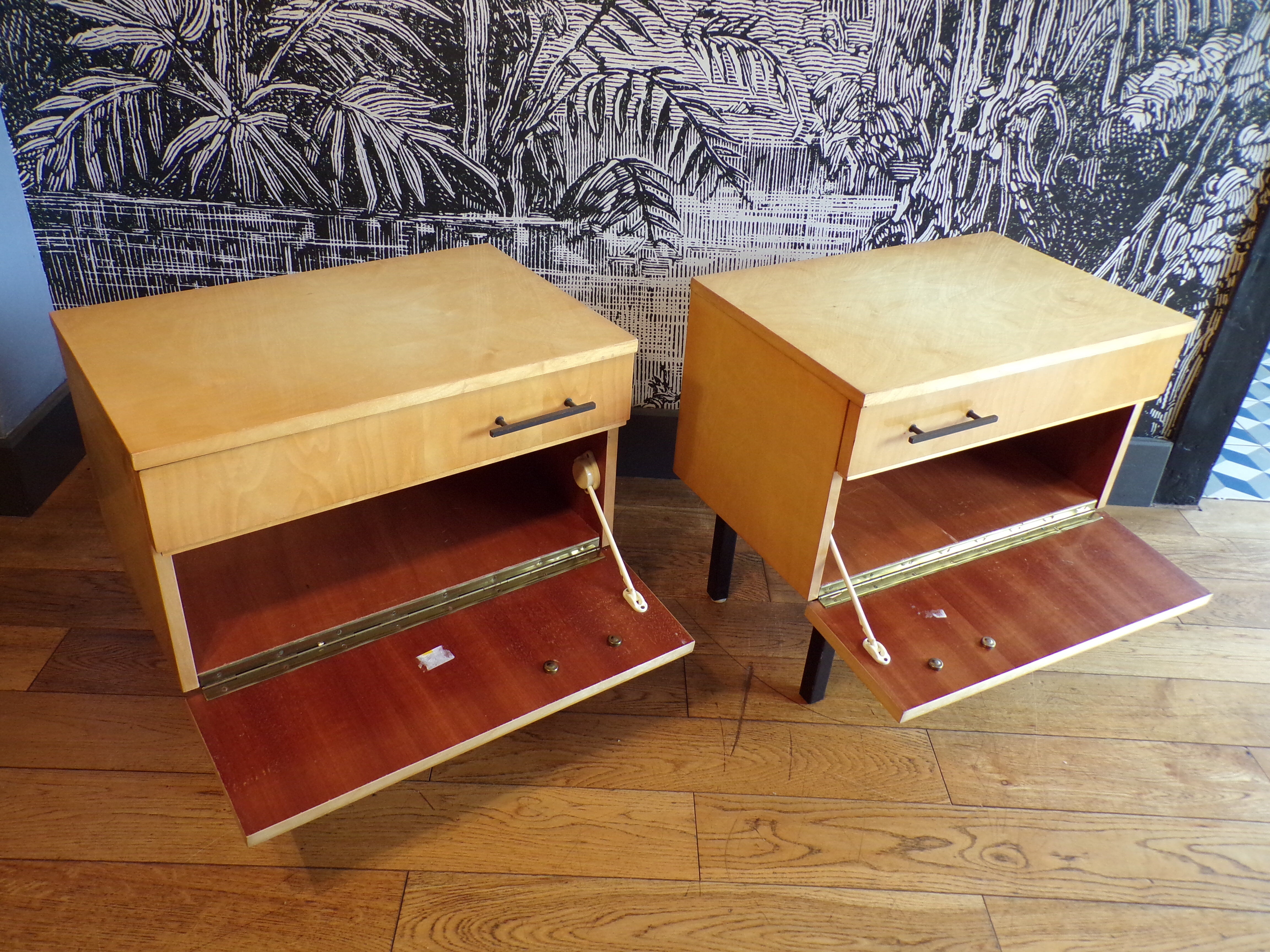Pair of vintage bedside tables