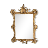Miroir de style Louis XV en stuc doré 68x88cm