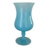 Blue opaline vase