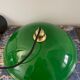 Vintage pendant lamp in electrified green opaline to nine