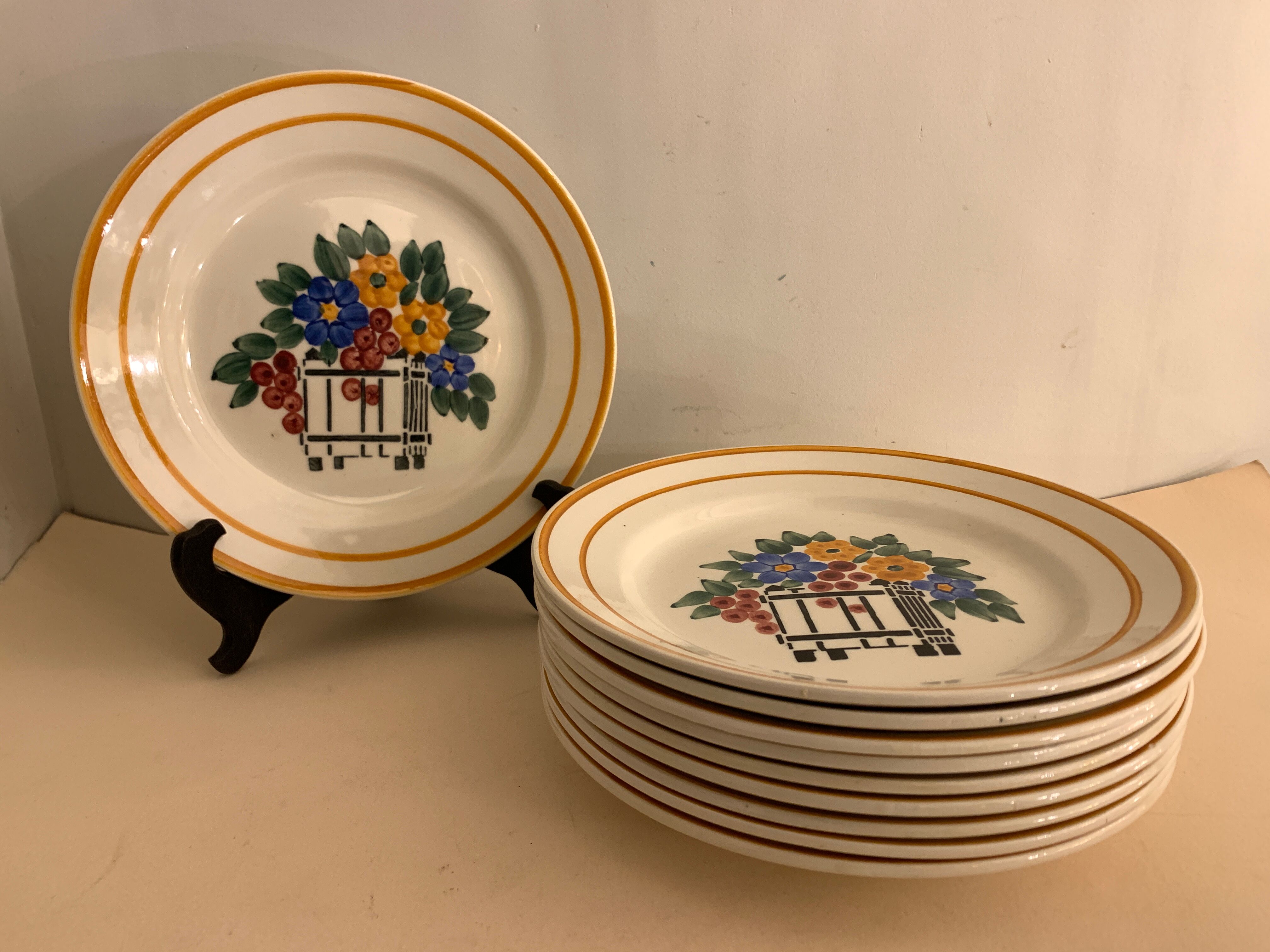 10 flat plates model Fleuri, HBCM, 1950