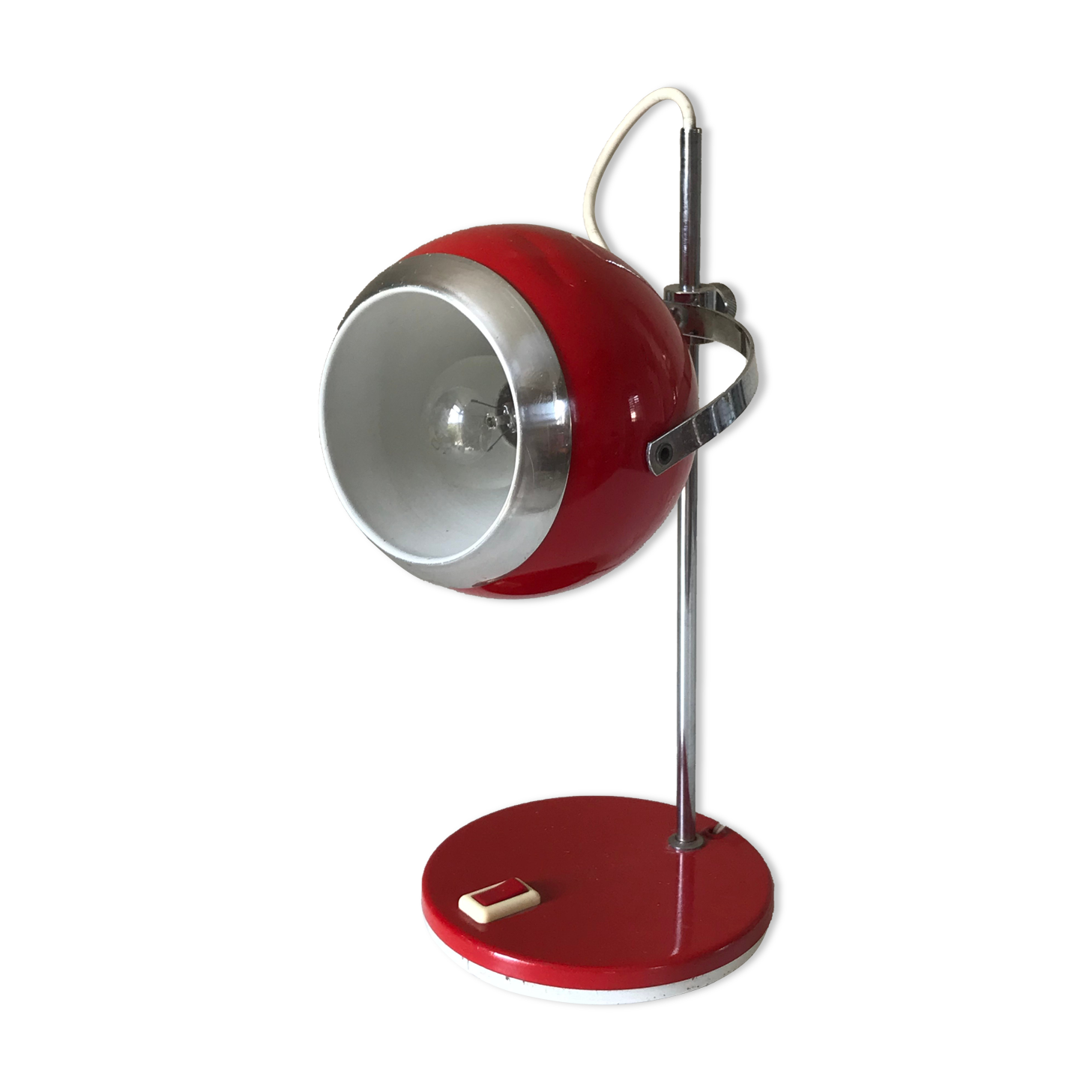 Vintage red eye ball lamp 1970