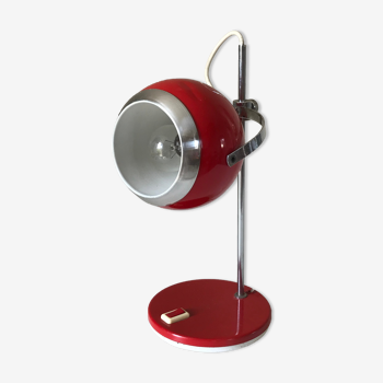 Lampe eye ball rouge vintage 1970