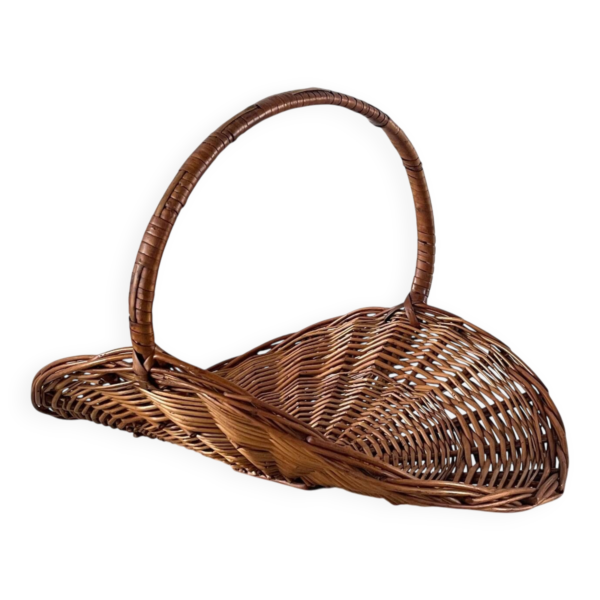 Vintage Rattan Log Basket