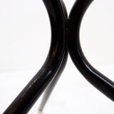 Table d'appoint milieu du siècle en bambou, métal et verre - Pays-Bas années 1960